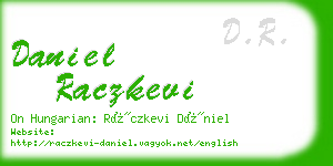 daniel raczkevi business card